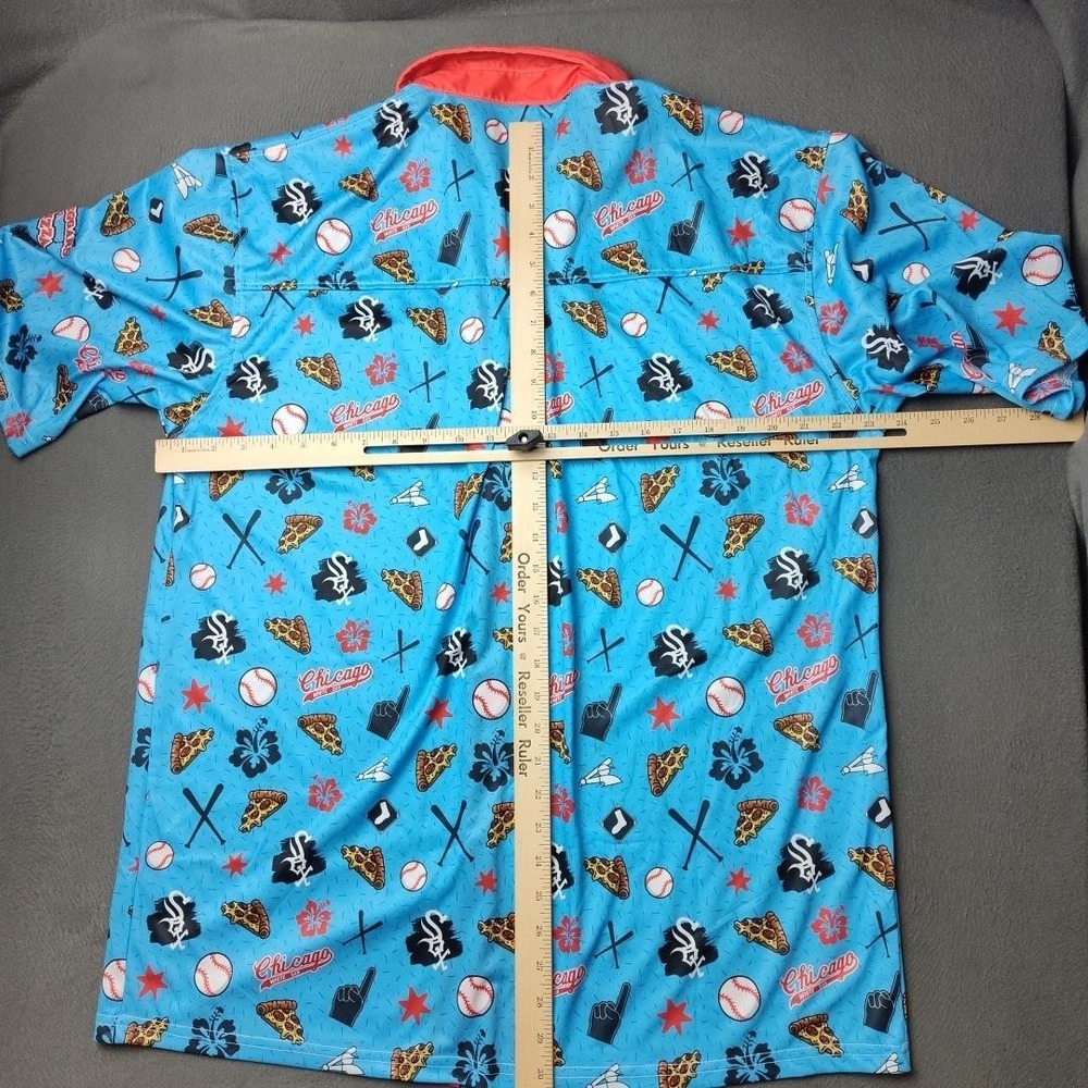 Chicago White Sox Shirt Mens XL Blue SGA Hawaiian Pizza Baseball MLB Floral Logo - Picture 5 of 7